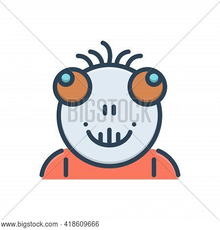 Color Illustration Icon For Abhorrent Hideous Despicable Ignoble Sordid