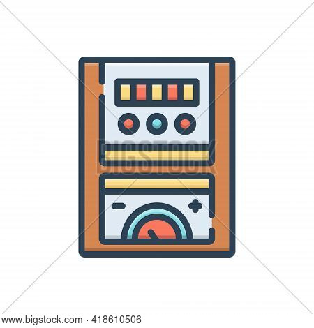 Color Illustration Icon For Meter Numerator Metre Measurer  Gauge