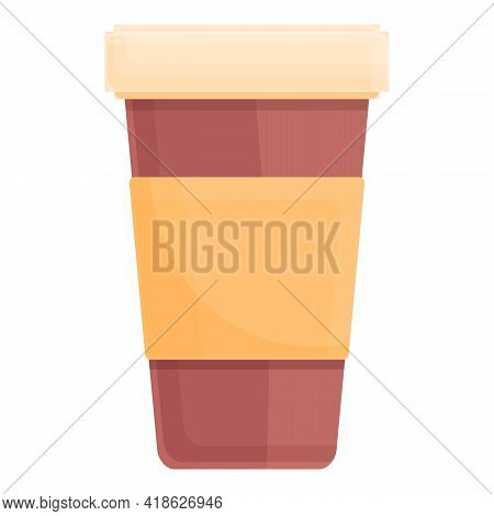 Coffee To Go Cup Icon. Cartoon Of Coffee To Go Cup Vector Icon For Web Design Isolated On White Back