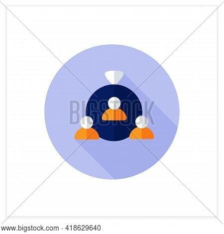 Human Capital Flat Icon. Habits, Knowledge, Social And Personality Attributes. Special Features Help
