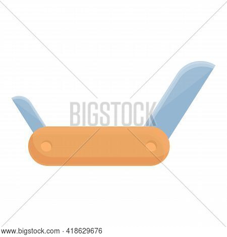 Hiking Multitool Knife Icon. Cartoon Of Hiking Multitool Knife Vector Icon For Web Design Isolated O