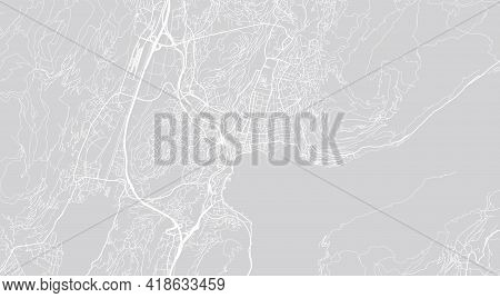Urban Vector City Map Of Lugano, Switzerland, Europe
