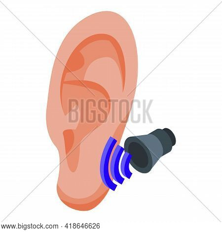 Ear Speech Recognition Icon. Isometric Of Ear Speech Recognition Vector Icon For Web Design Isolated
