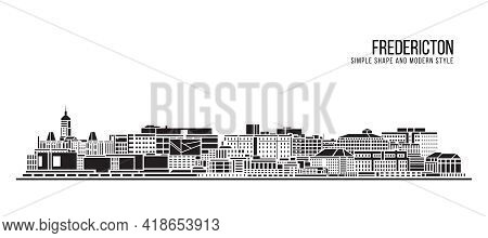 Cityscape Building Abstract Simple Shape And Modern Style Art Vector Design - Fredericton