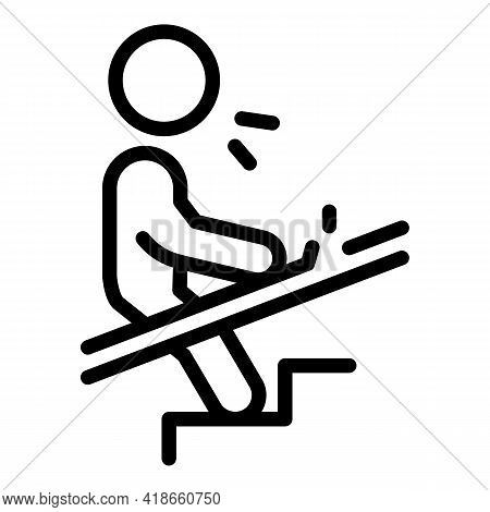 Compensation Broken Icon. Outline Compensation Broken Vector Icon For Web Design Isolated On White B