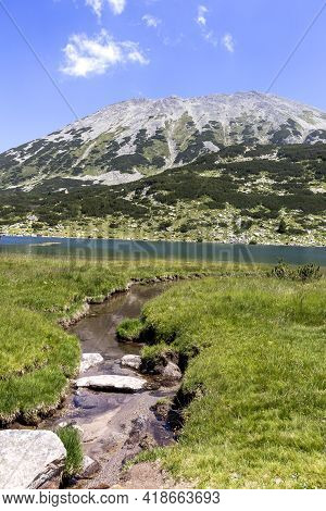 Landscape Of Pirin Mountain And Fish Banderitsa Lake, Bulgaria