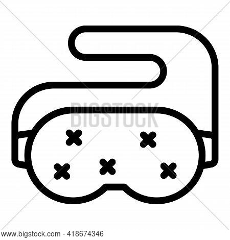 Sleeping Eye Mask Icon. Outline Sleeping Eye Mask Vector Icon For Web Design Isolated On White Backg