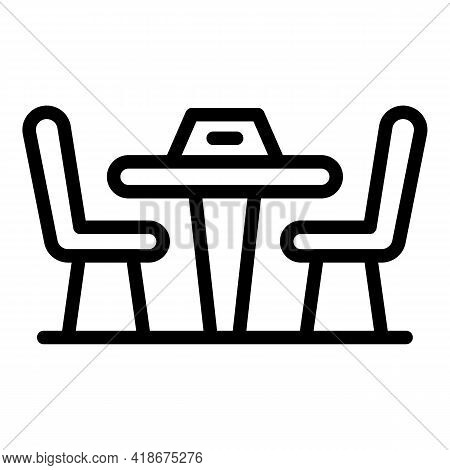 Club Table Icon. Outline Club Table Vector Icon For Web Design Isolated On White Background