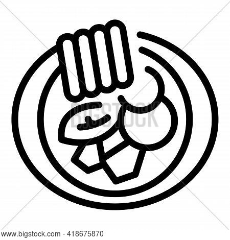 Korean Menu Icon. Outline Korean Menu Vector Icon For Web Design Isolated On White Background