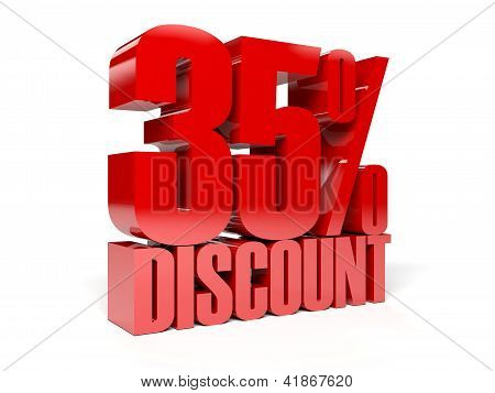 yüzde 35 indirim. Konsept illüstrasyon.