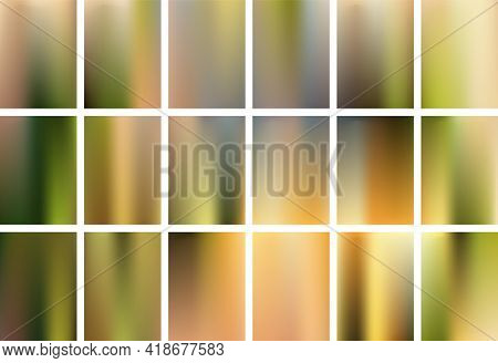 Earth Day Natural Color Blending Fluid Gradient Backgrounds Vector Collection For Banners, Posters, 