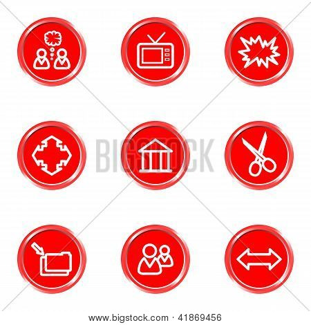 Glanzende pictogrammen Set