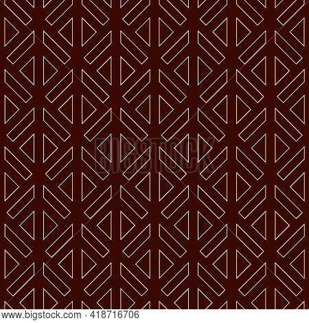 Linear Style Geometric Seamless Pattern. Minimal Geo Suface Print. Repeated Triangles, Geometrical S