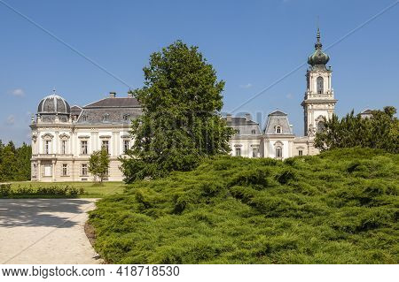 Scenic View Of Festetics Castle In Keszthely Town, Hungary.