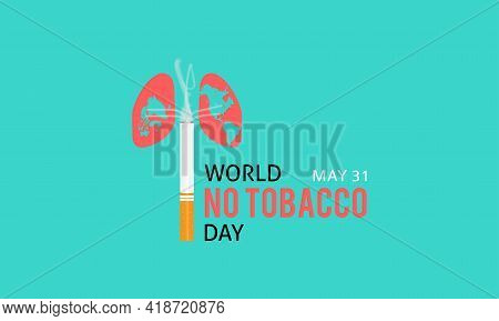 World No-tobbaco Day Health Prevention And Awareness Vector Concept. Banner, Poster World No-tobbaco