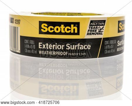Winneconne, Wi - 27 April 2021:  A Package Of Scotch Exterior Surface Weatherproof Painters Tape On 