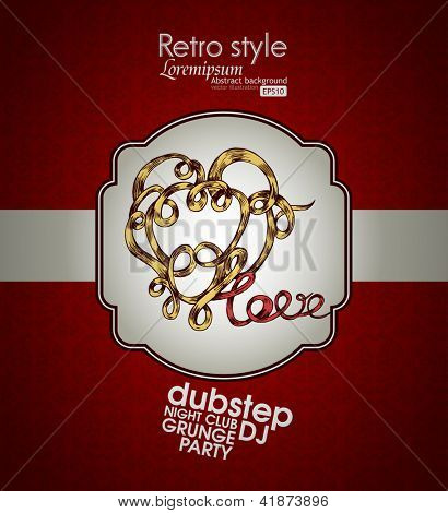 Käsin tehty retro jutut abstrack menu