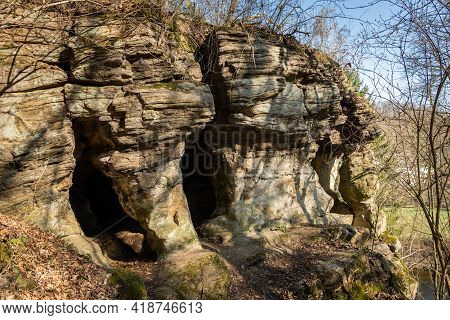Entrance Of An Old Cave (