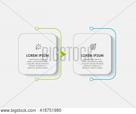 Vector Infographic Template With Icons And 2 Options Or Steps. Infographics For Business Concept. Ca