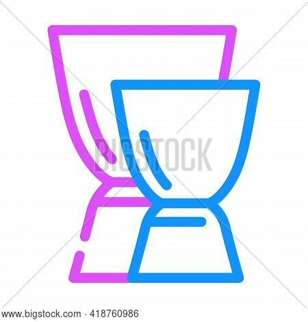 Jiggers Bartender Color Icon Vector. Jiggers Bartender Sign. Isolated Symbol Illustration