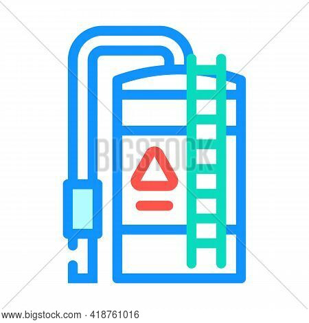Industrial Tank Biogas Color Icon Vector. Industrial Tank Biogas Sign. Isolated Symbol Illustration