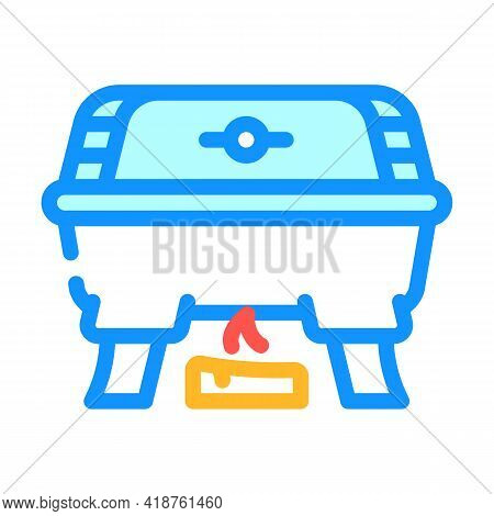 Bbq Equipment Buffet Color Icon Vector. Bbq Equipment Buffet Sign. Isolated Symbol Illustration