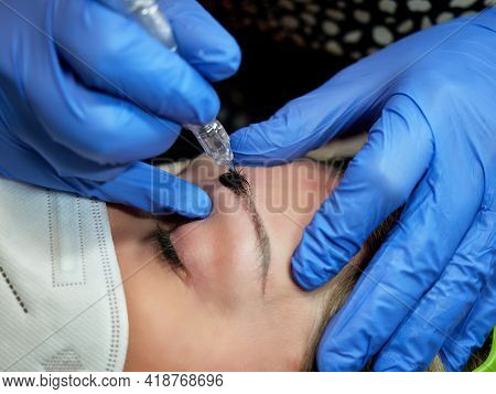 Eyebrow Microblading Is Done With A Motor With A Blade