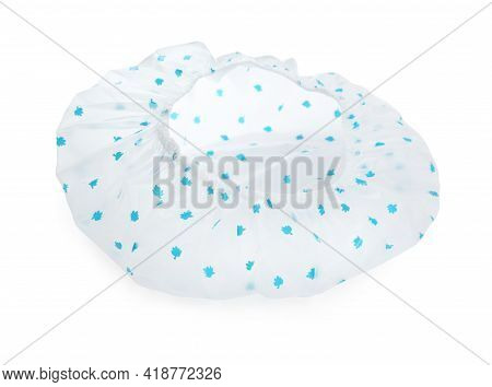 Waterproof Shower Cap With Pattern Isolated On White