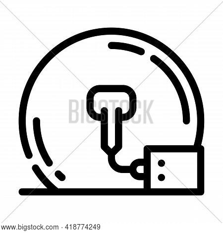 Storage Biogas Line Icon Vector. Storage Biogas Sign. Isolated Contour Symbol Black Illustration