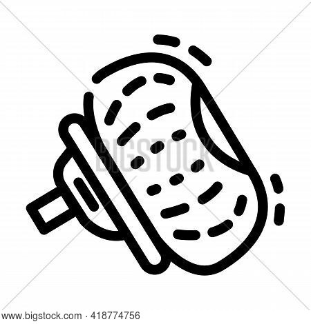 Airbag Car Line Icon Vector. Airbag Car Sign. Isolated Contour Symbol Black Illustration