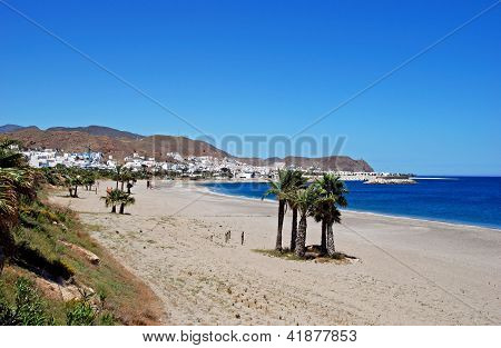 Beach, Carboneras, Endülüs, İspanya.