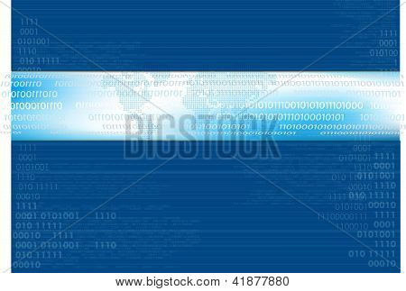 Blue Binary Vector Background