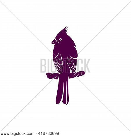 Northern Cardinal Bird Design Vector Illustration, Creative Northern Cardinal Bird Logo Design Conce