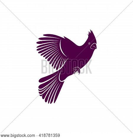 Northern Cardinal Bird Design Vector Illustration, Creative Northern Cardinal Bird Logo Design Conce