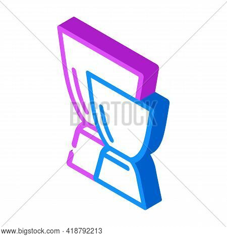Jiggers Bartender Isometric Icon Vector. Jiggers Bartender Sign. Isolated Symbol Illustration