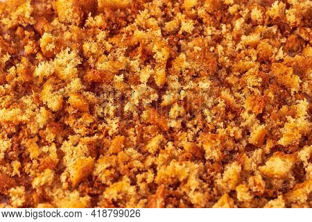 Cake Texture. Close Up Sponge Cake Texture Background. Honey Cake Texture. Pie Slices. Muffin, Ginge