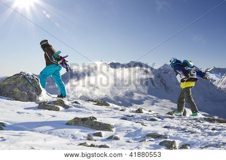 Escalada snowboarder