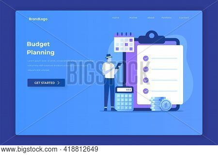 Budget Planning Illustration Concept. Illustration For Websites, Landing Pages, Mobile Applications,