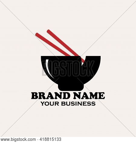 Noodle Design Logo Restaurant. Noodle Japanese Resto Logo Vector