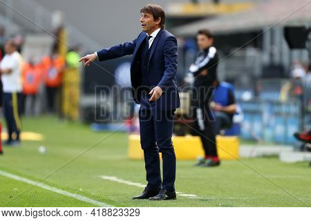 Milano, Italy. 25th April 2021 . Antonio Conte, Head Coach   Of Fc Internazionale  During The Serie 