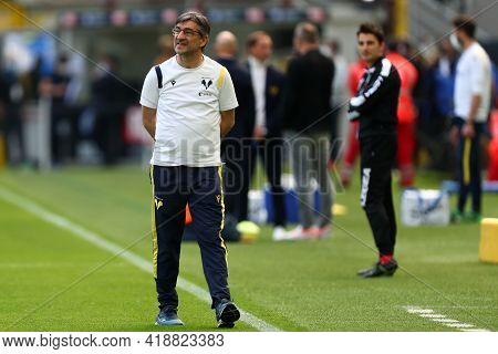 Milano, Italy. 25th April 2021 . Ivan Juric Of Hellas Verona Fc  During The Serie A Match Between Fc