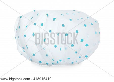 Waterproof Shower Cap With Pattern Isolated On White