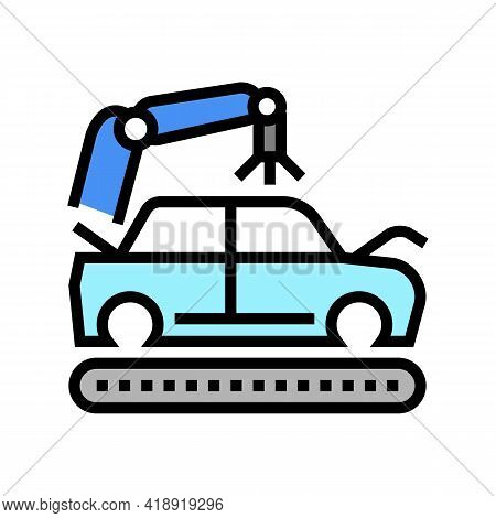 Apply Primer On Car Body Color Icon Vector. Apply Primer On Car Body Sign. Isolated Symbol Illustrat