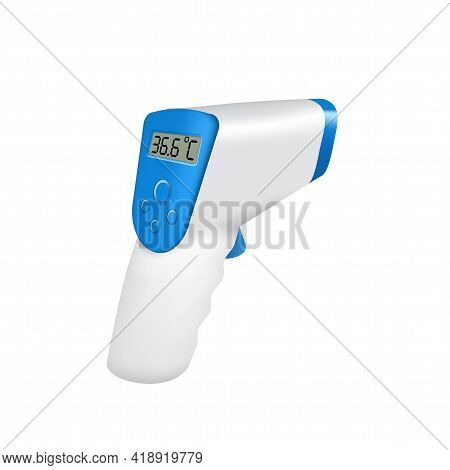 3d Electronic Ir Thermometer Isolated On White
