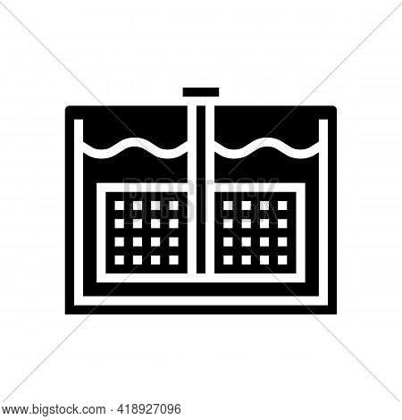 Mixer Plant Cheese Production Glyph Icon Vector. Mixer Plant Cheese Production Sign. Isolated Contou