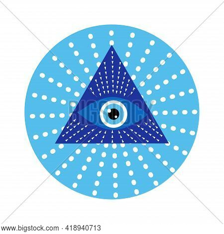 Amulet Evil Eye Isolated. Talisman To Protect Against Evil Eye.
