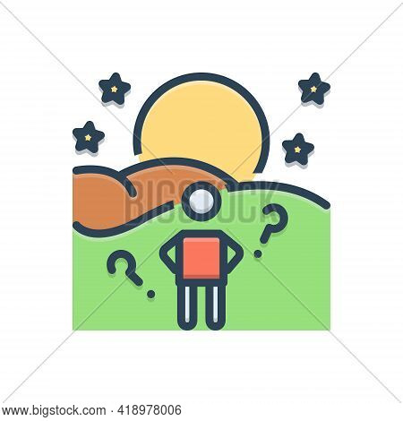 Color Illustration Icon For Anticipate Expectation Hope Prospect Expectance Expectancy