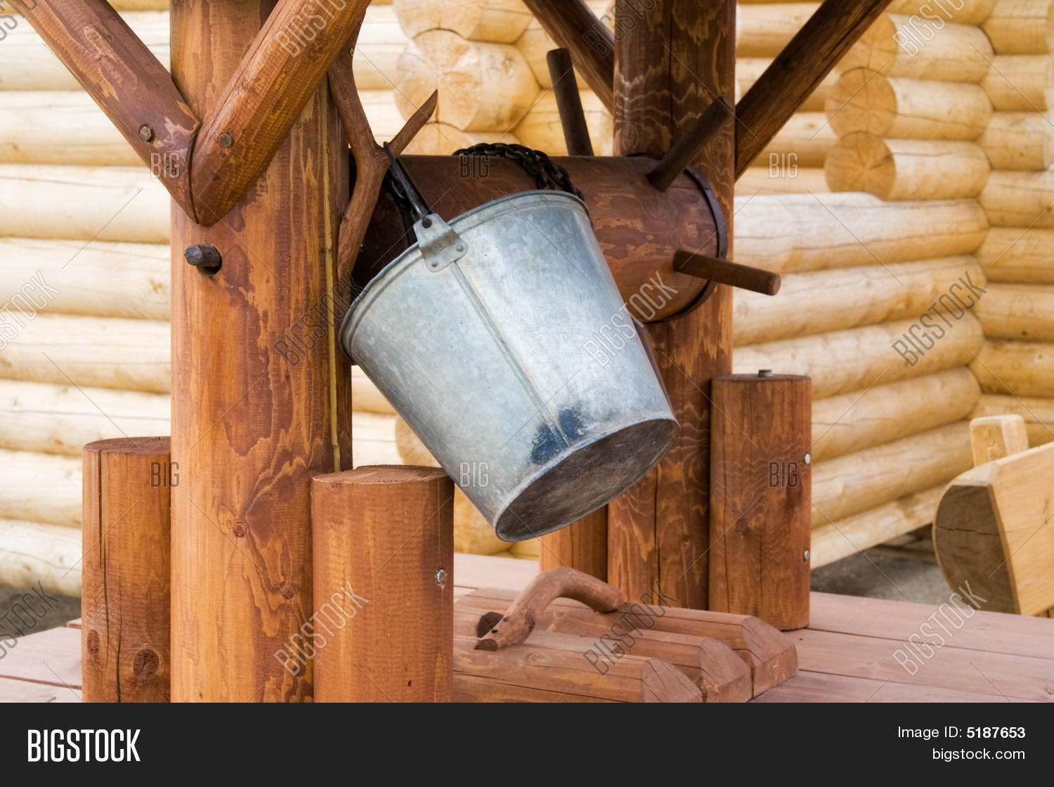 Wooden Well Bucket Image & Photo (Free Trial) Bigstock