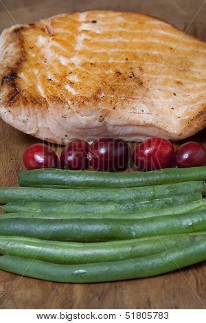 salmon and veggies