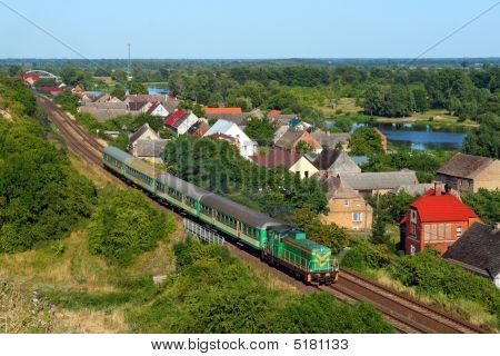 Landschaft für Personenzug